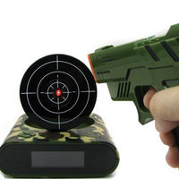 Gun And Target Recordable Alarm Clock