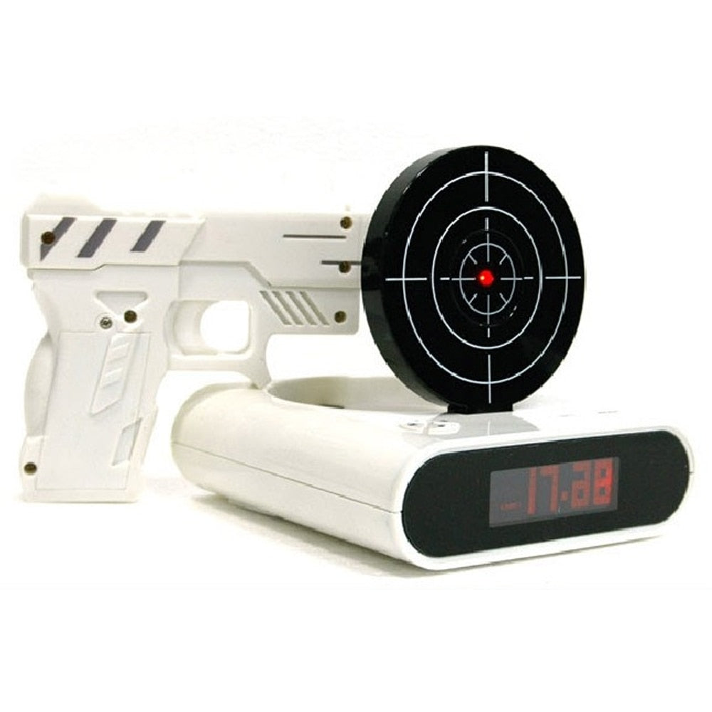 Gun And Target Recordable Alarm Clock