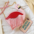 Pink Flamingo Tassel Crossbody Bag