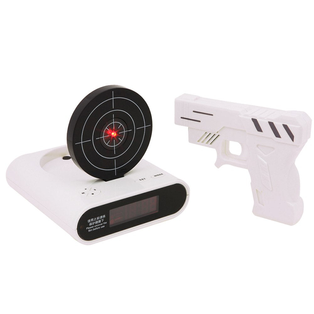 Gun And Target Recordable Alarm Clock