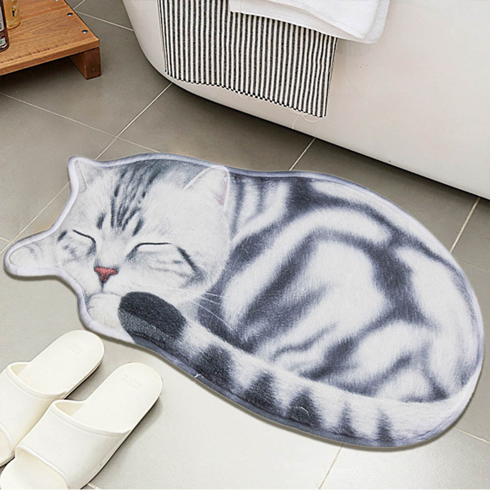 3D Cute Cat Plush Floor Rug