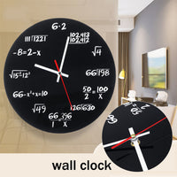 Math Equation Silent Wall Clock