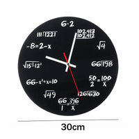 Math Equation Silent Wall Clock