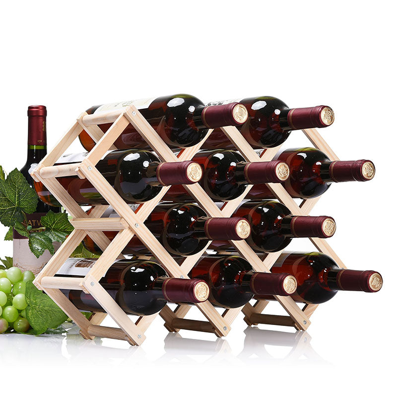 Wooden Wine Rack 10 Bottles Holder