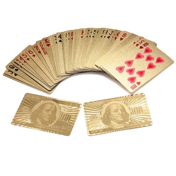 Pure 24k Gold Foil Plated Poker Cards