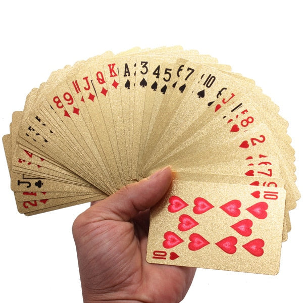 Pure 24k Gold Foil Plated Poker Cards